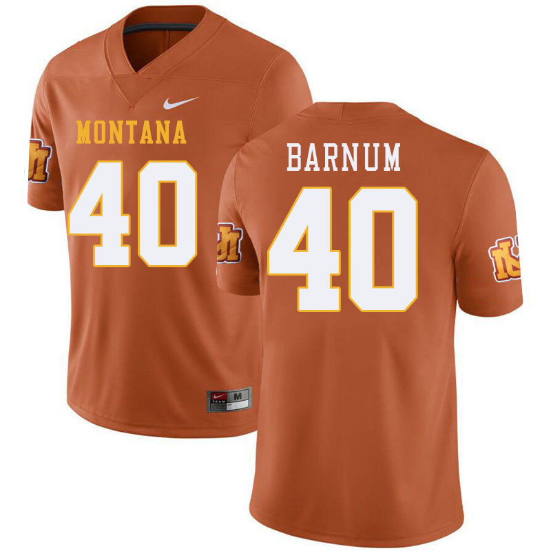 Montana Grizzlies #40 Cooper Barnum College Football Jerseys Stitched Sale-Throwback
